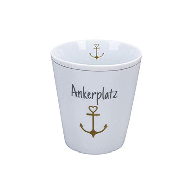 Krasilnikoff - Happy Mug - Becher, Tasse - Ankerplatz - Porzellan - H10 x Ø8,7 cm - Volumen: 330 ml im Sale